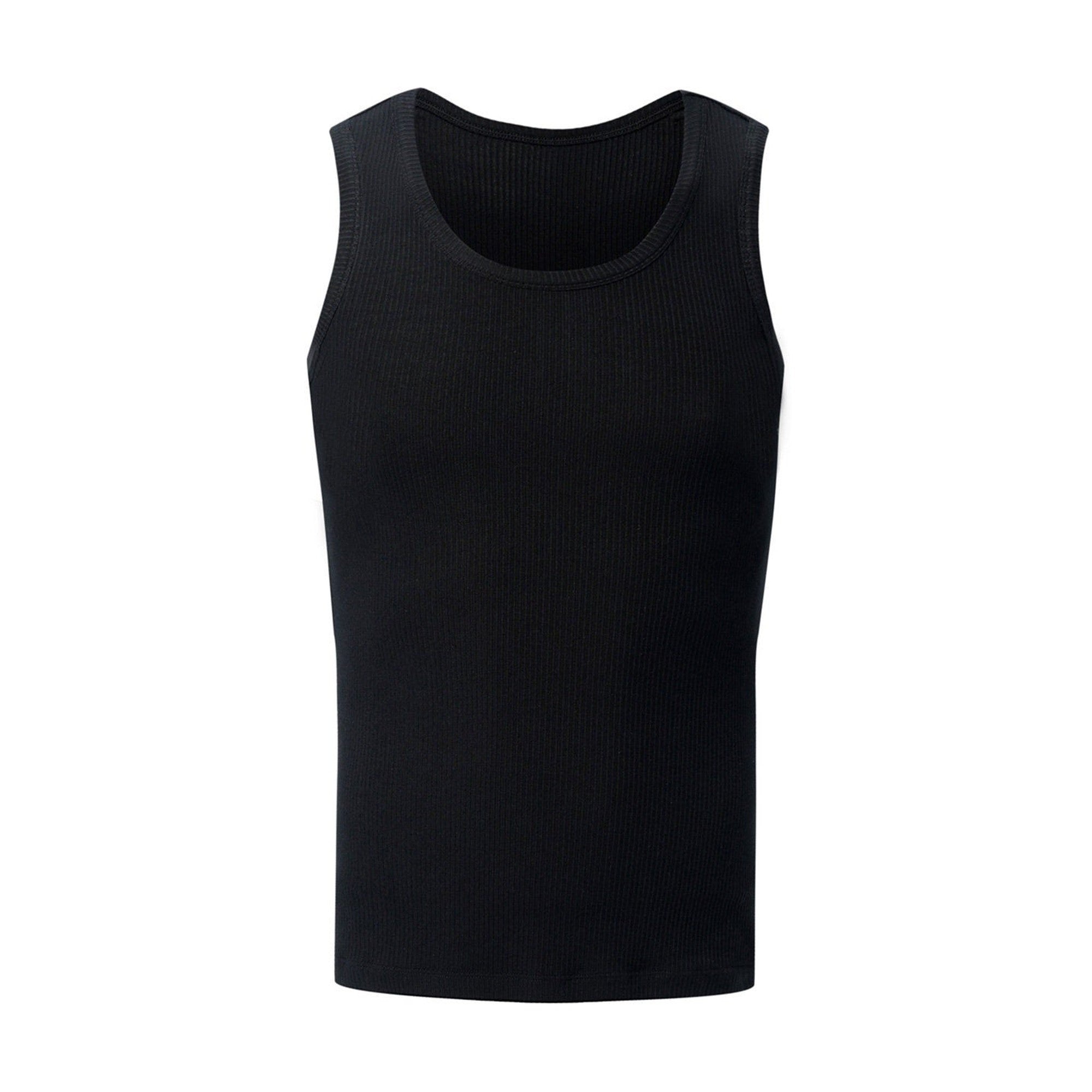 Non Iron Cotton Stretch Slim Fit Round Neck Unisex Daily Basic Tank Tops main image