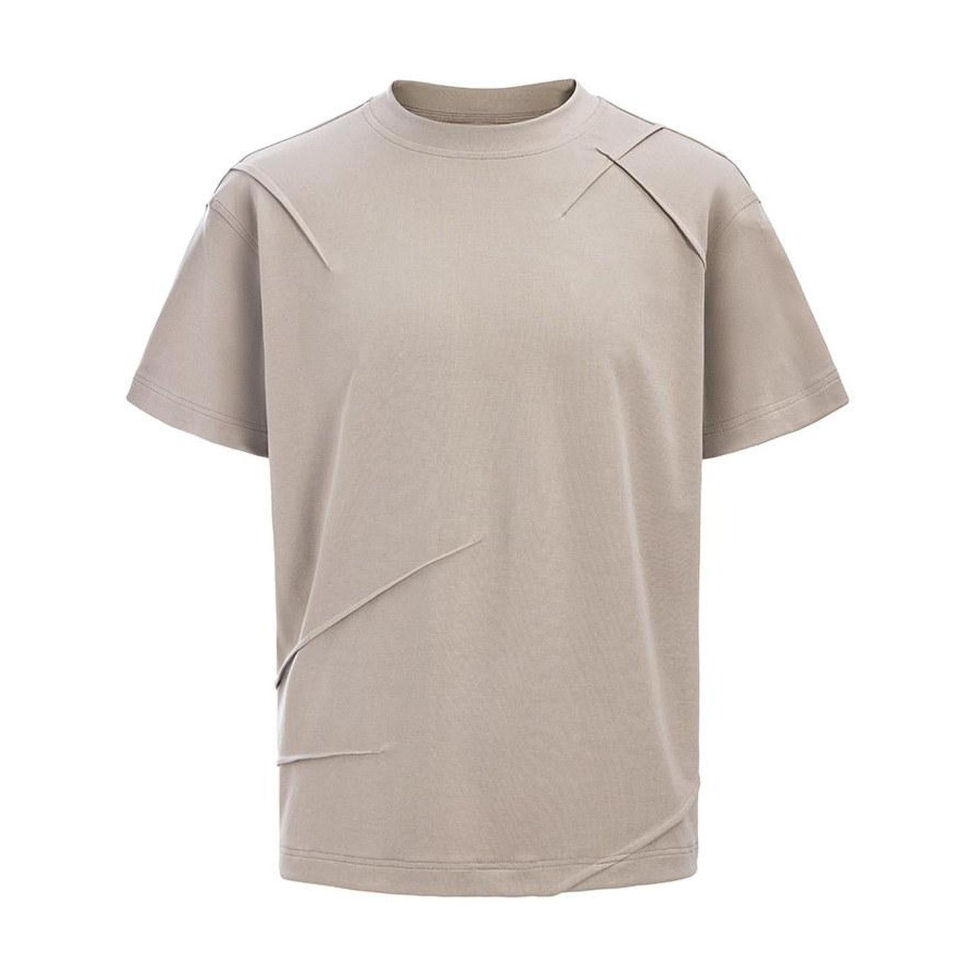 Oversized Crew Neck Trendy Unisex Daily Black Gray Brown Short Sleeve T-Shirts main image