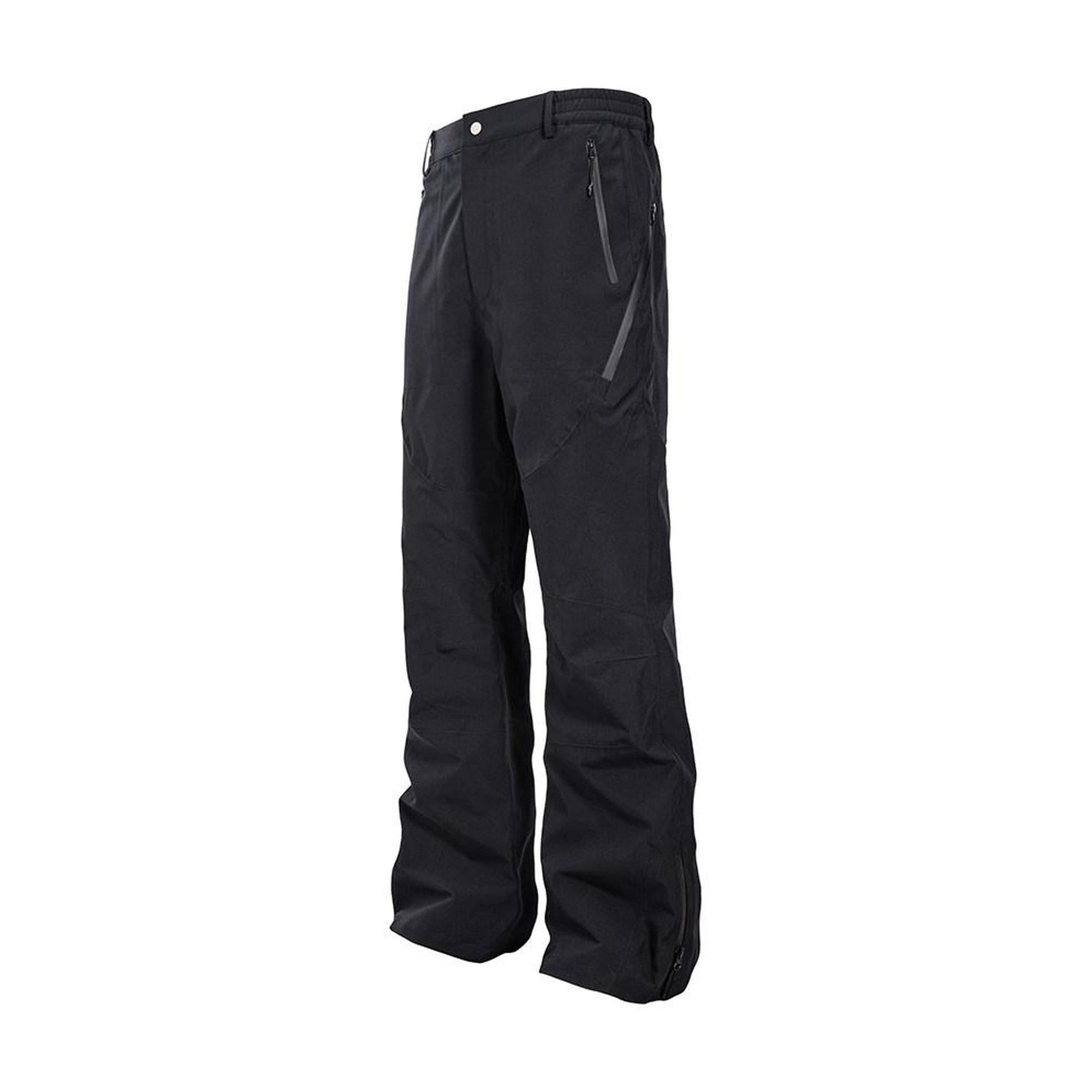 Pleated Button Fly Straight Leg Casual Black Everyday Youth Shell Pants main image