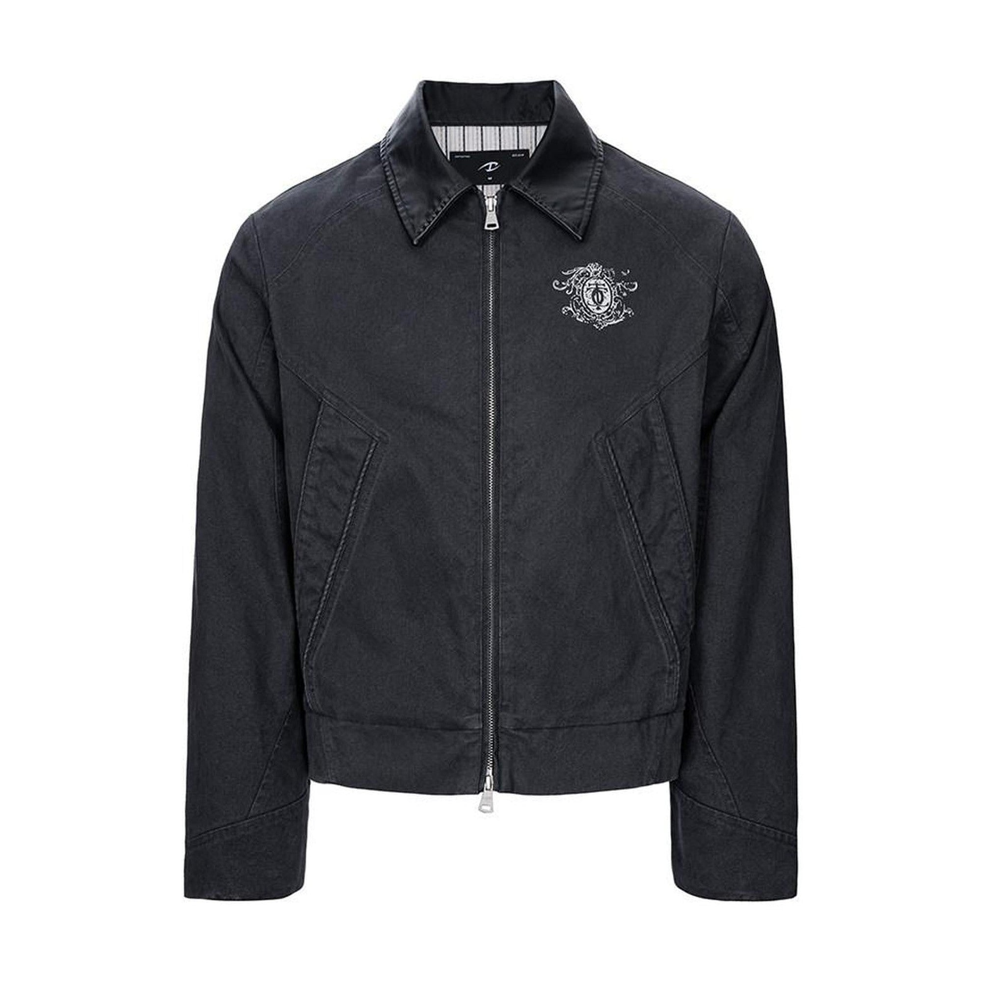 Premium Sheepskin Relaxed Fit Lapel Zip Unisex Black Jackets main image