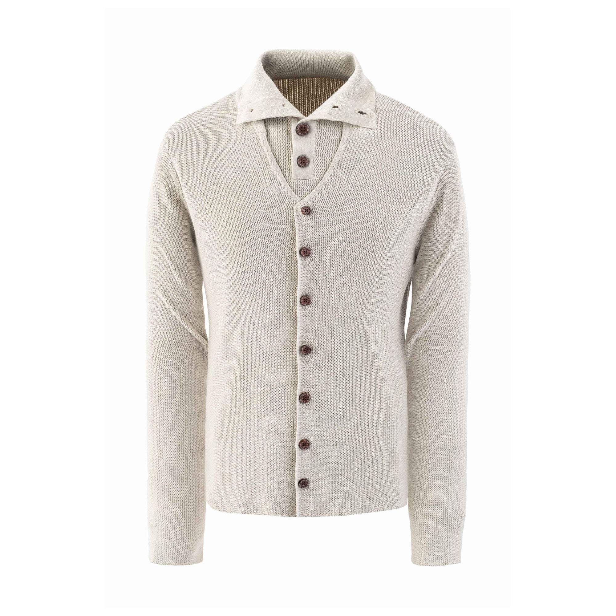 Skin Friendly Wool Blend Faux Two Piece Relaxed Unisex Everyday Cardigans main image