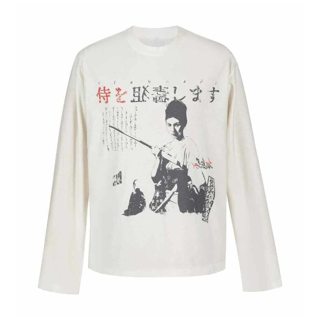 Soft Breathable 100% Cotton Loose Long Sleeve Digital Print Men Graphic T-Shirts main image