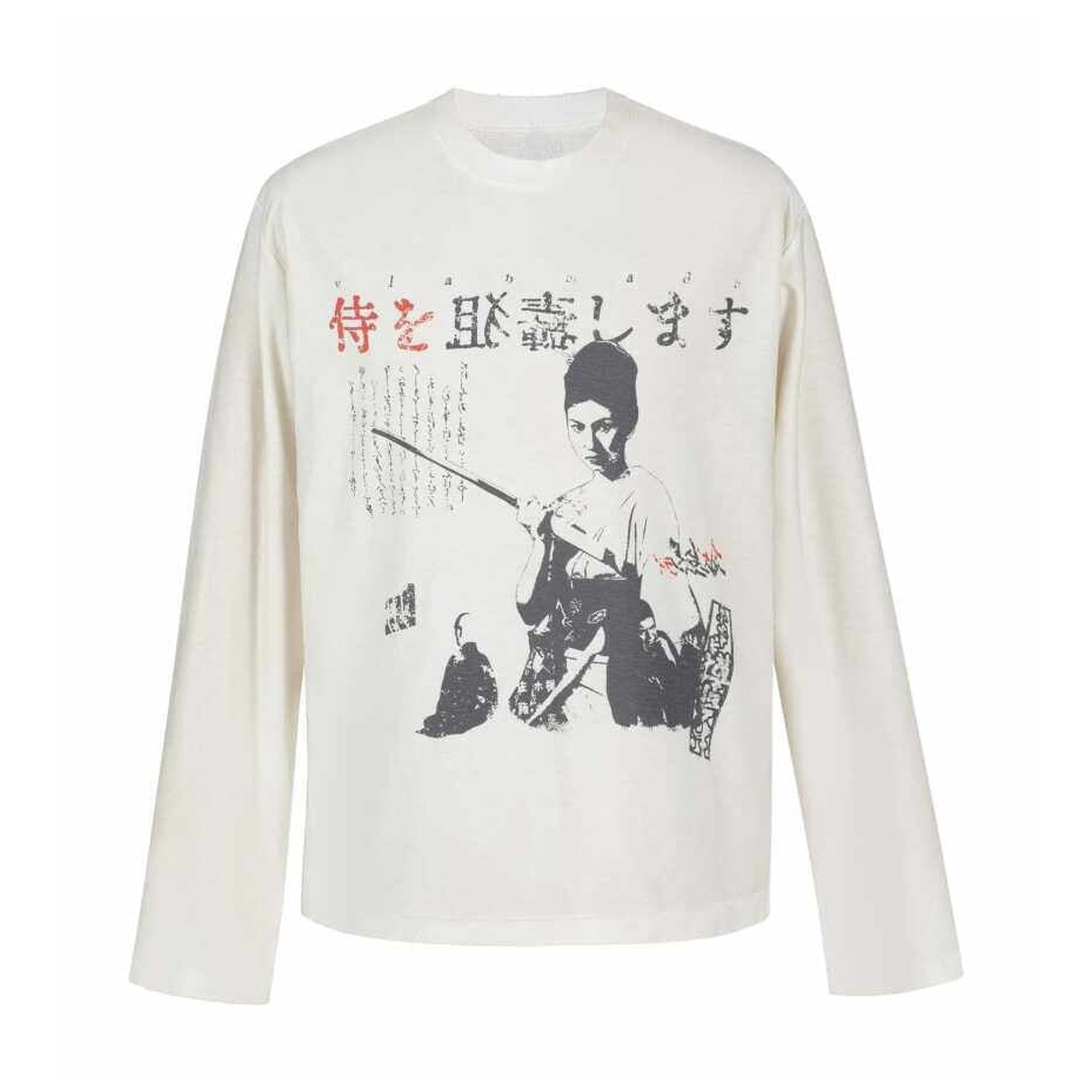 Soft Breathable 100% Cotton Loose Long Sleeve Digital Print Men Graphic T-Shirts main image