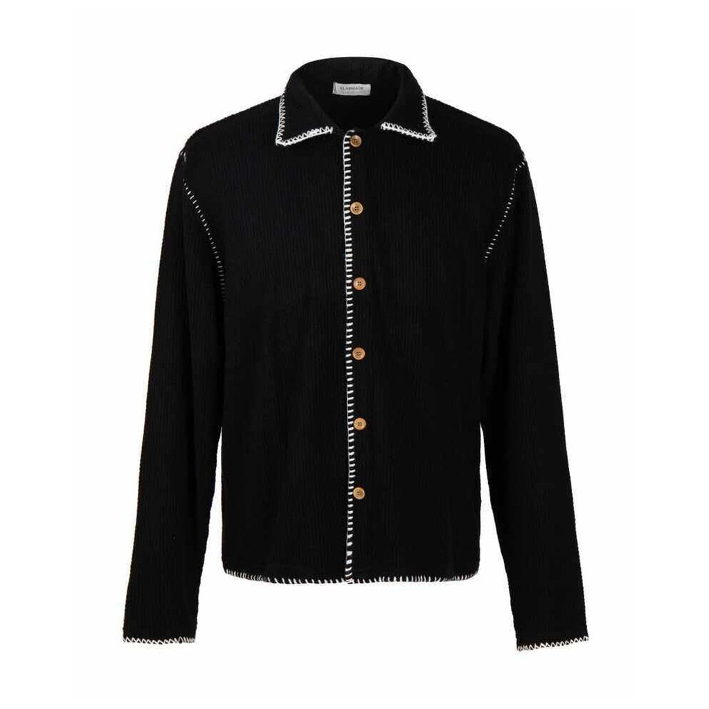 Soft Breathable Warm Loose Triangle Knit Lapel Button Men Solid Cardigans main image
