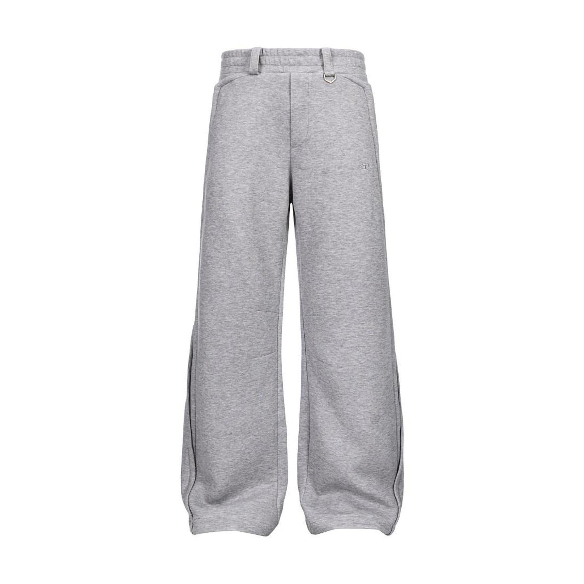 Soft Mid Rise Loose Fit Straight Leg Youth Casual Trendy Black Grey Sweatpants main image