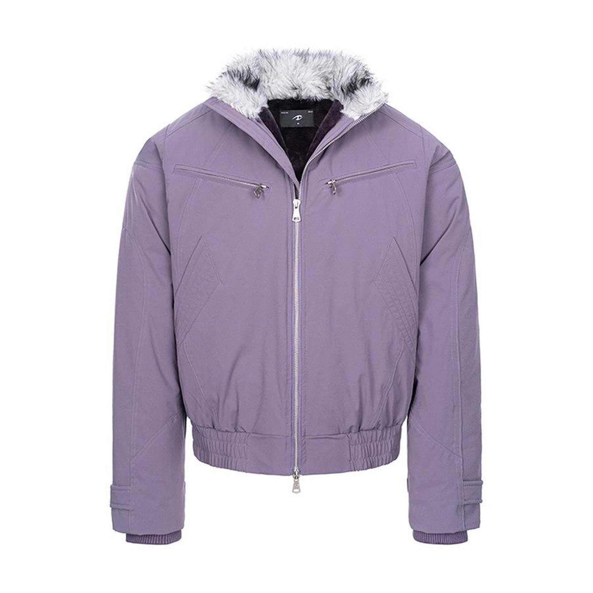 Thick Warm Down Filled Loose Fit Lapel Collar Zipper Unisex Puffer Down Jackets main image