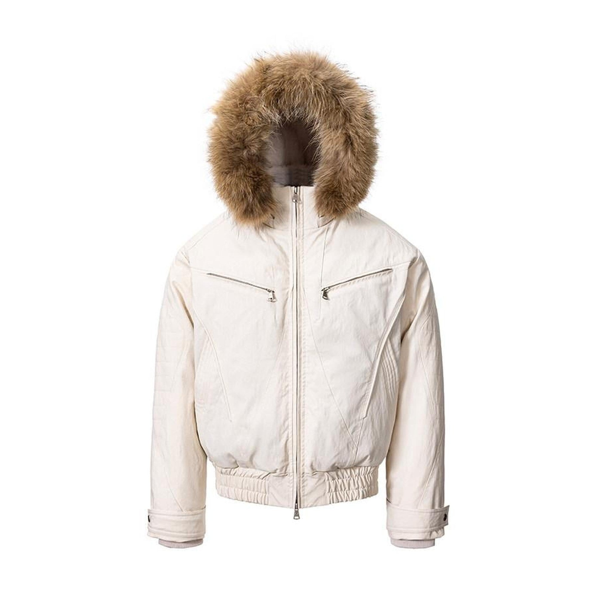 Three Proof Insulated Hooded Loose Casual Men Zip Front Eagle Logo Down Jackets main image