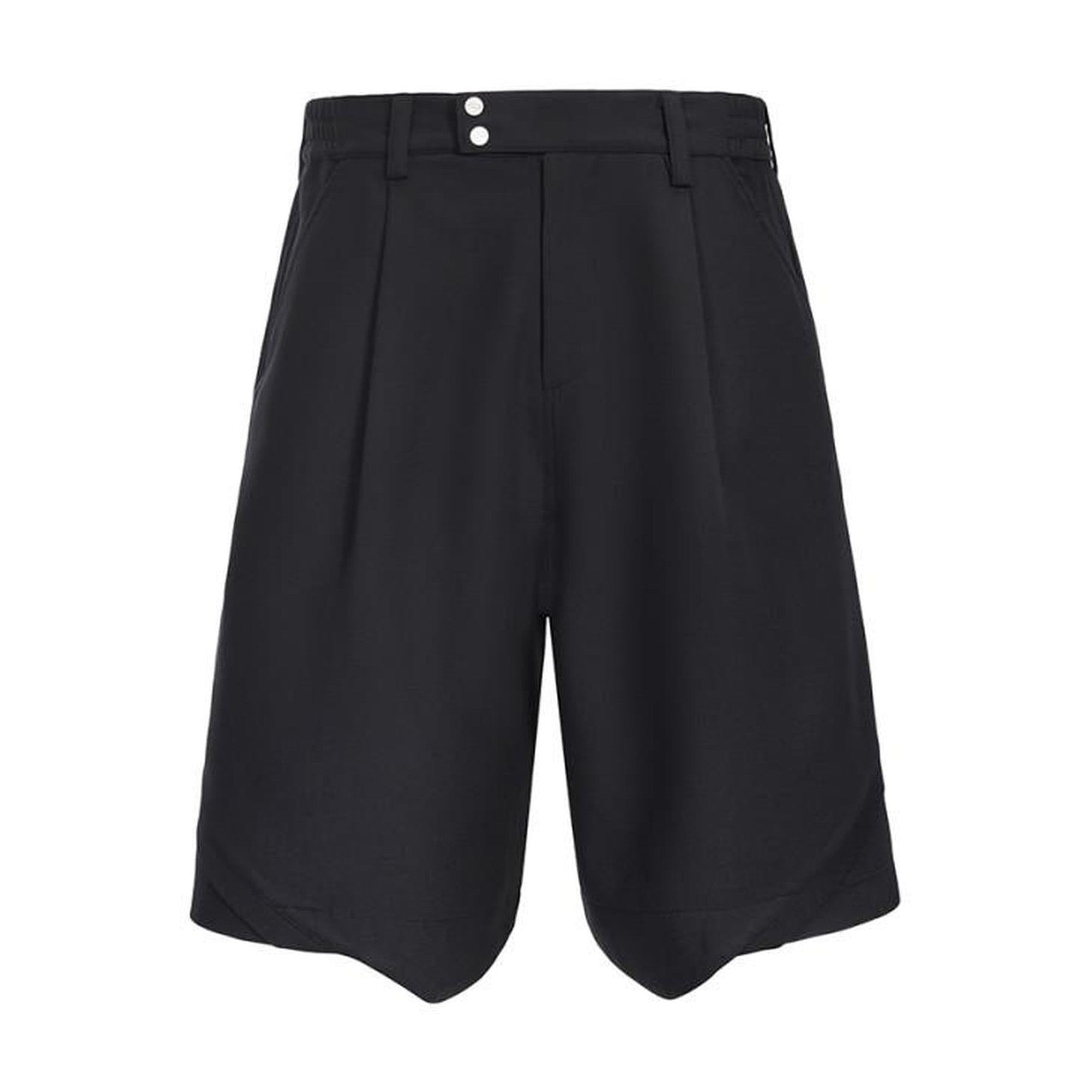 Trendy Loose Fit Edgy Youthful Casual Black Gray Tailored Shorts main image