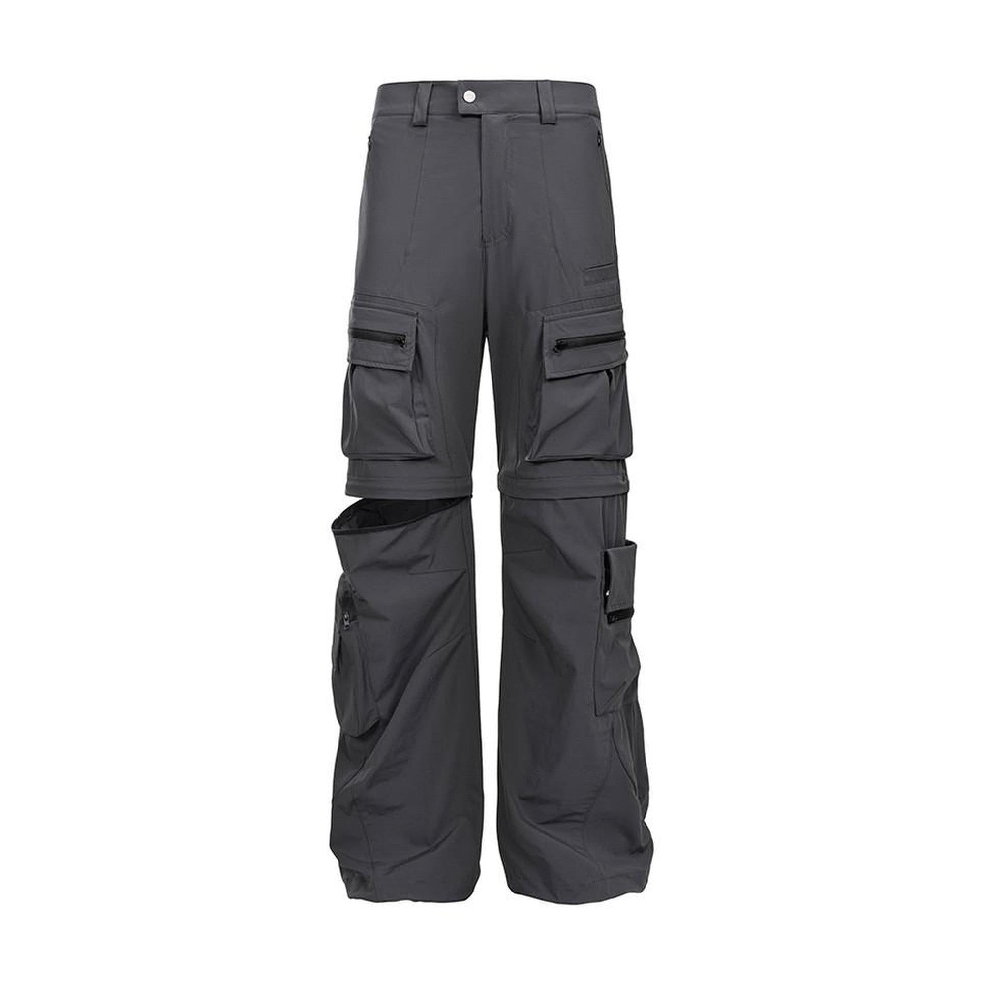 Uv Blocking Loose Wide Leg Mid Rise Casual Youth Black Gray Sun Protection Pants main image