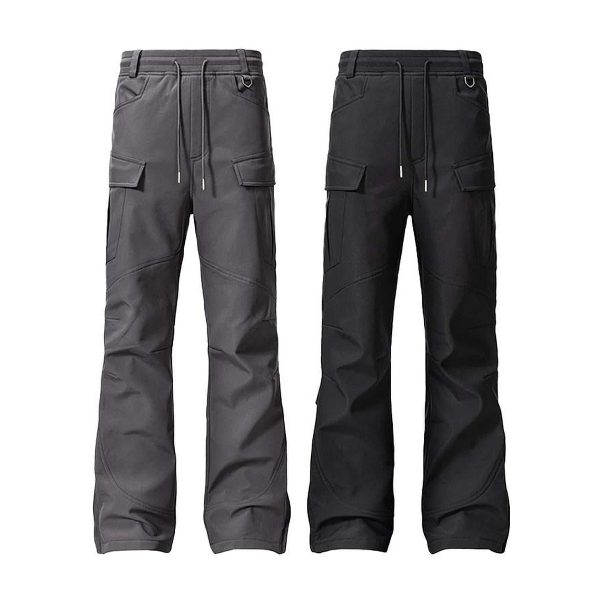 Versatile Casual Straight Leg Youth Sizes M L Xl 2Xl Black Gray Shell Pants main image