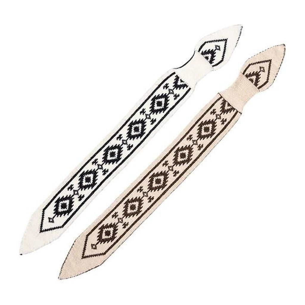 Versatile Decorative Ethnic Geometric Rectangular Unisex Black Brown Scarves main image