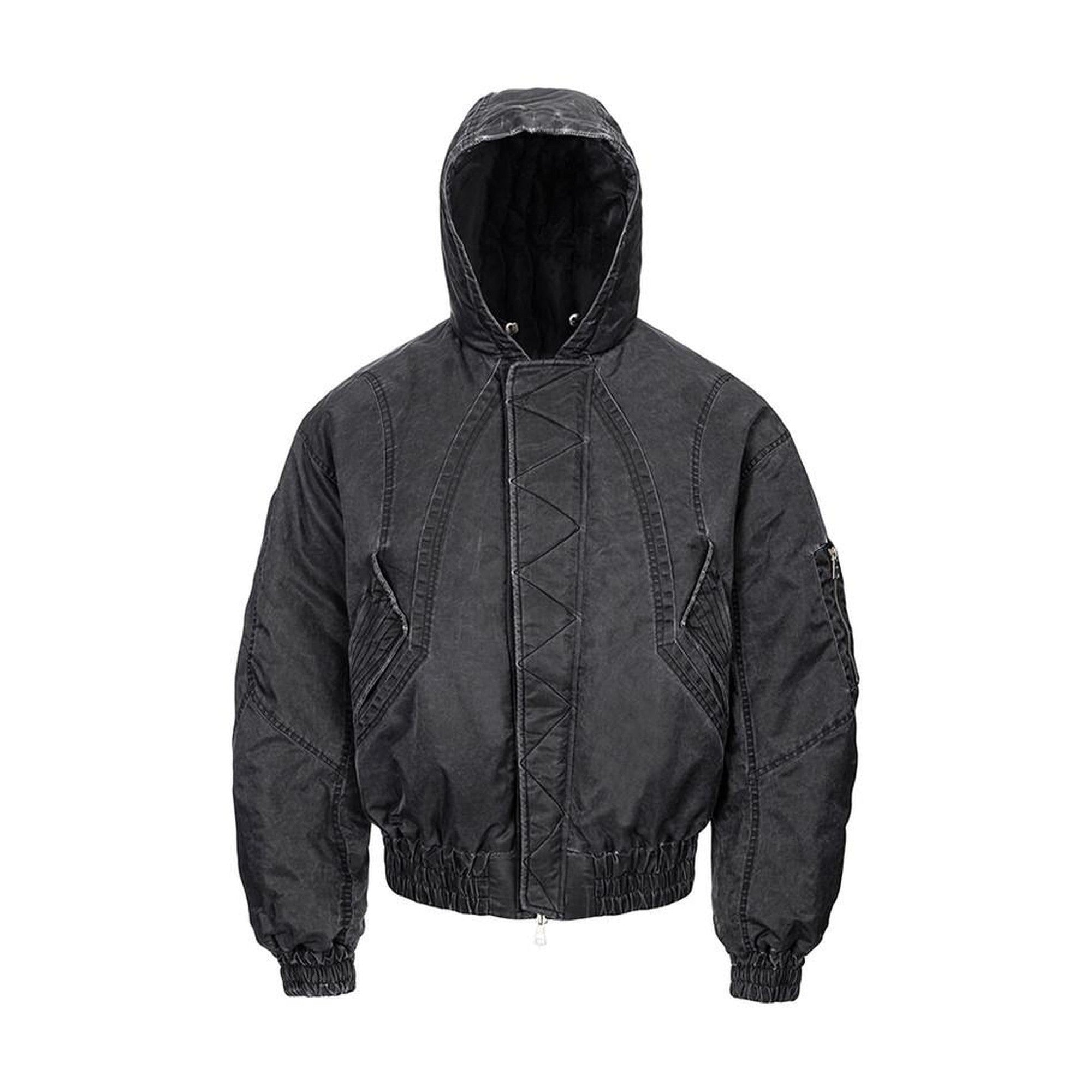 Warm Oversized Cleanfit Hooded Casual Youth Black Gray Puffer Jackets main image