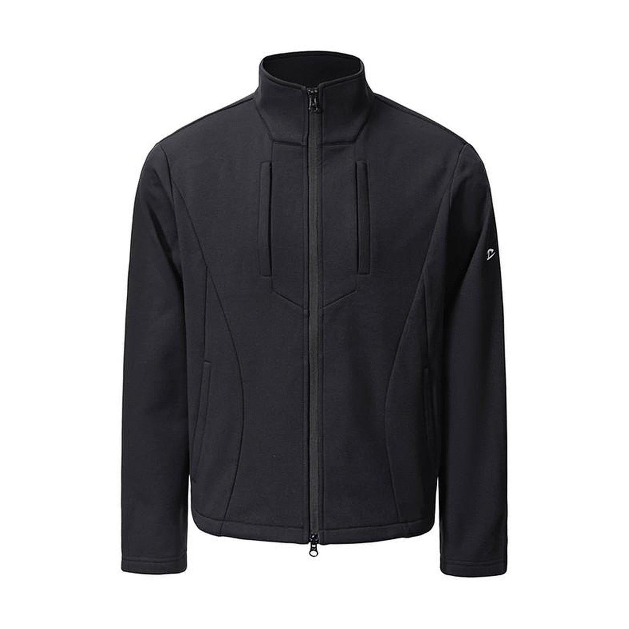 Warm Relaxed Stand Collar Unisex Polyester Zip Black Khaki Jackets main image