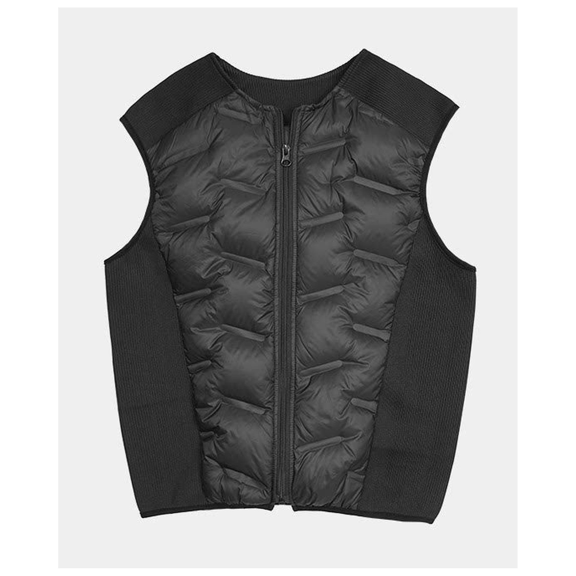 White Duck Down Slim Fit Business Casual Crew Neck Zipper Black Gray Vests main image