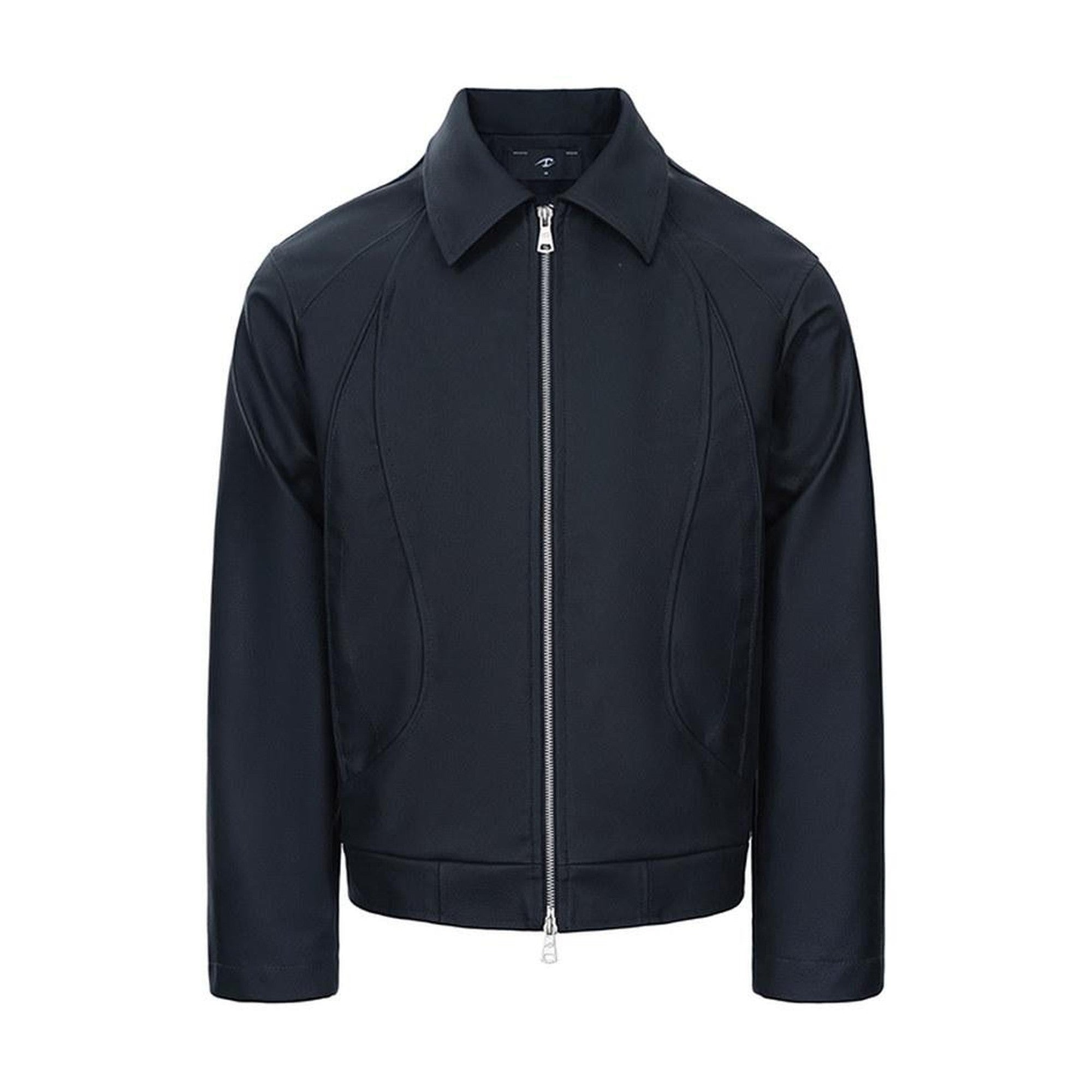 Windproof Loose Fit High Collar Zip Short Unisex Polyester Cropped Jackets main image