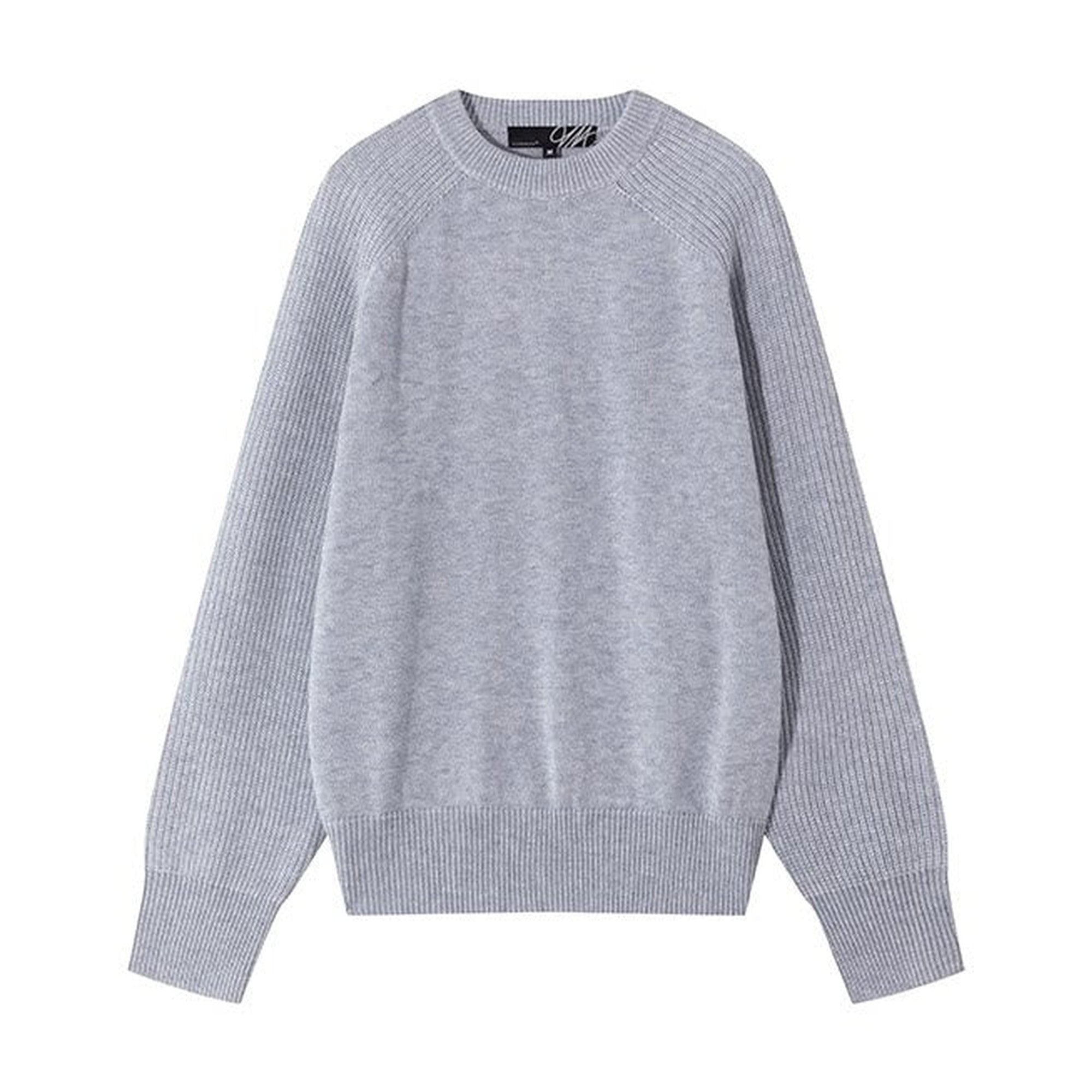 Wool Blend Structured Short Relaxed Fit Unisex Round Neck Crewneck Sweaters main image