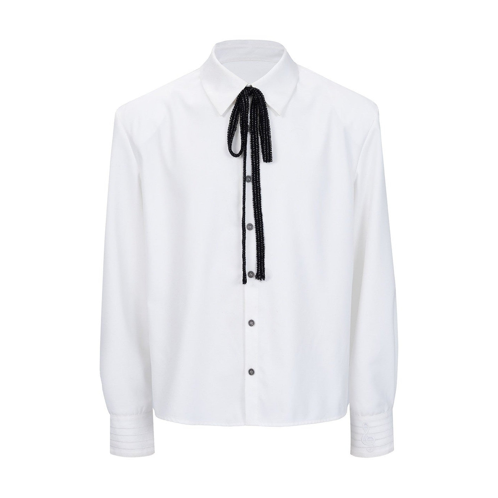 Wrinkle Free Breathable Tie Polo Collar Unisex Standard Long Sleeve Shirts main image