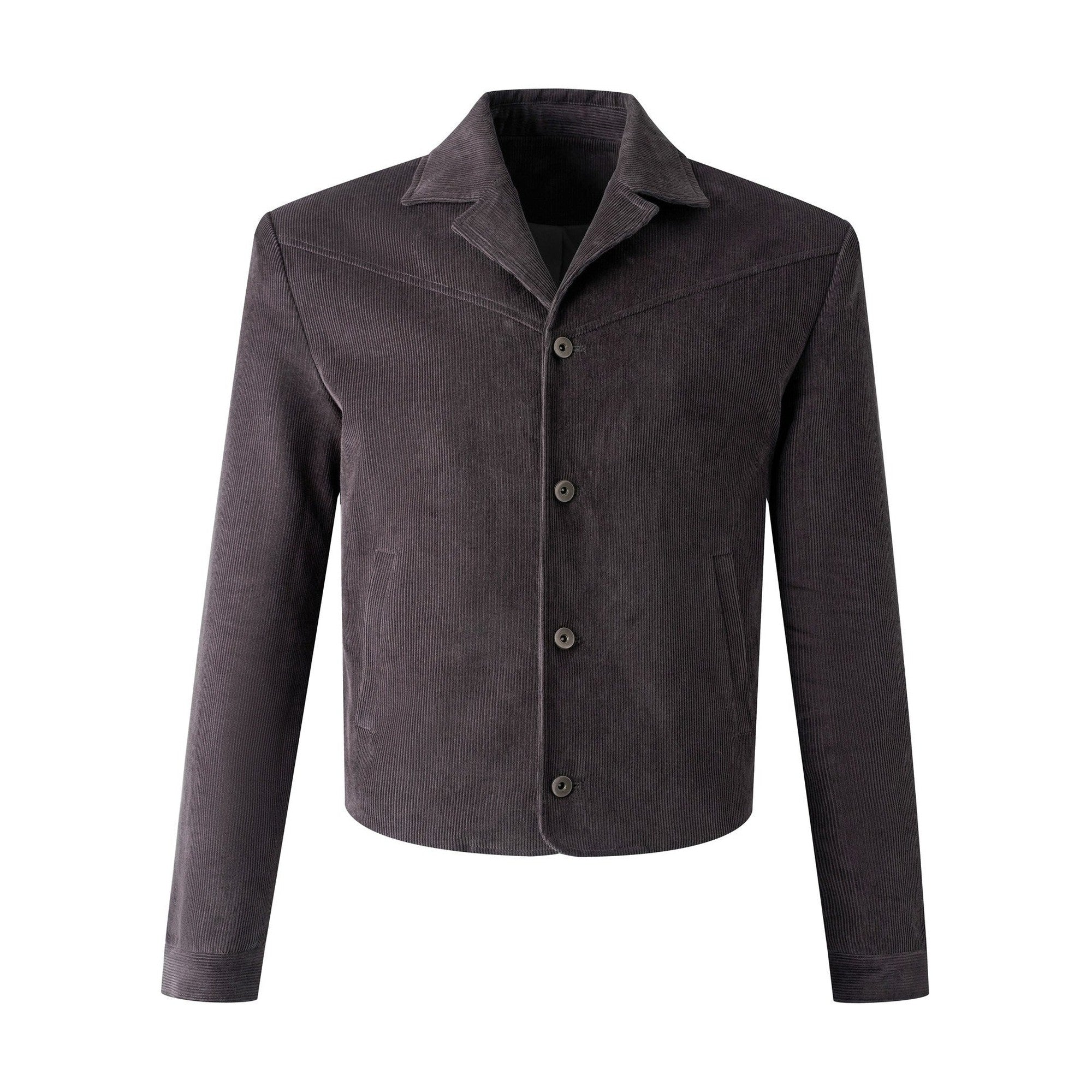 Wrinkle Free Cotton Loose Fit Button Front Vintage Unisex Corduroy Jackets main image