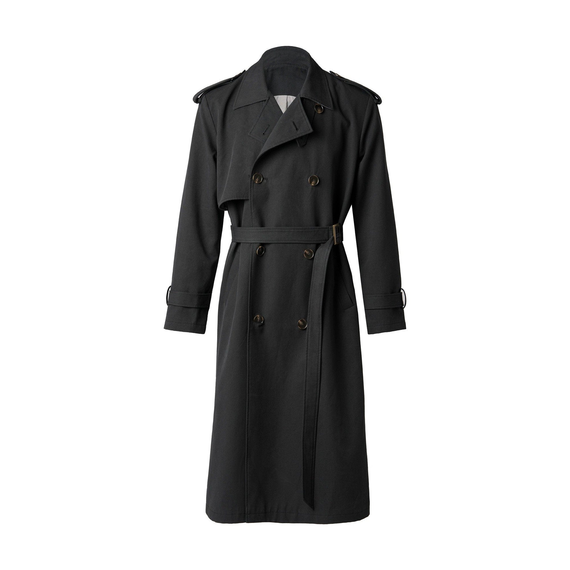 Wrinkle Free Oversized British Unisex Windproof Cotton Blend Trench Coats main image
