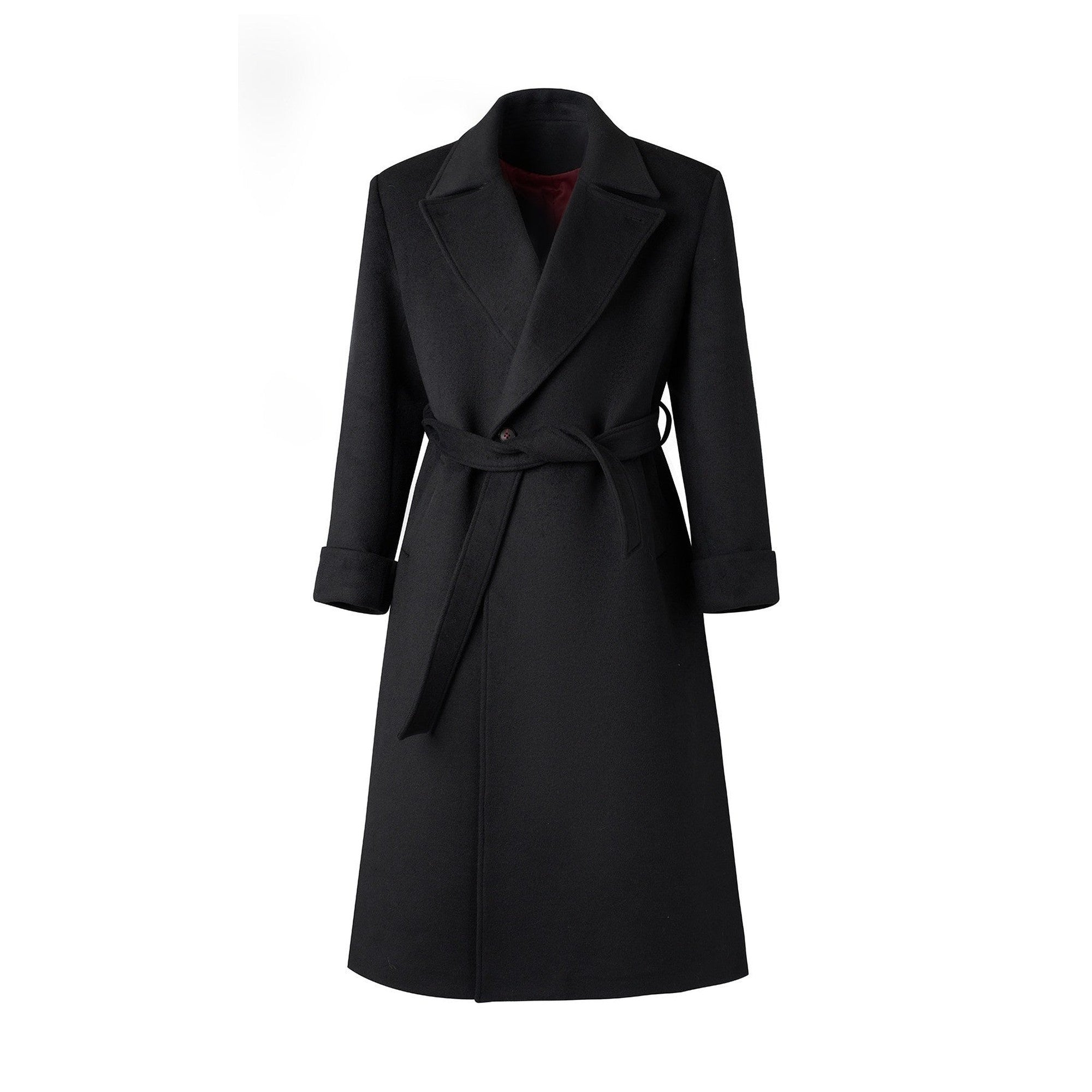 Wrinkle Resistant Wool Blend Loose Fit Slit Longline Unisex Youth Peacoats main image