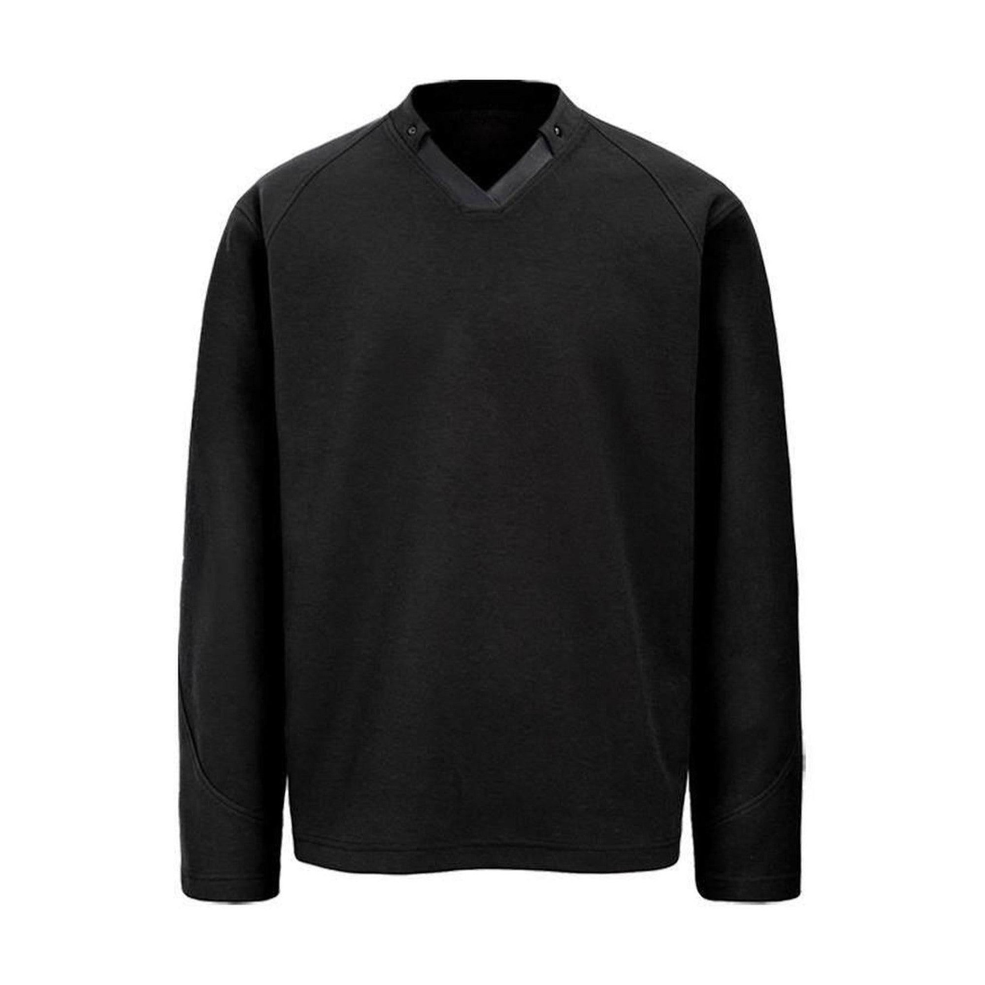 Youthful Trendy Oversized V-neck Long Sleeve Casual Black Gray M To 2Xl Knitwear main image